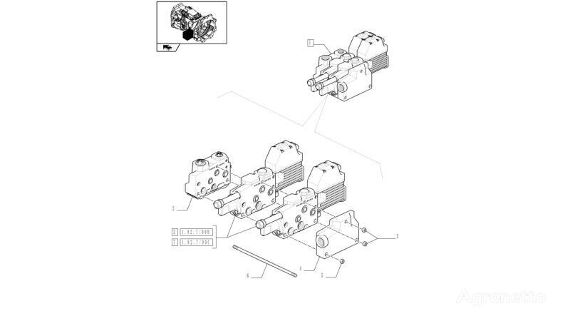Regen zawor hydr hyd valve  84214463R для трактора колесного New Holland T6010 T6090 T6070