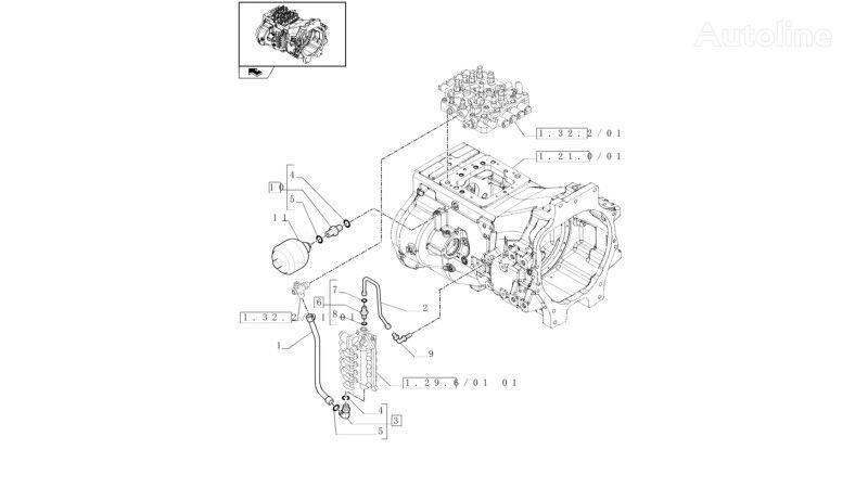 Hydroakumulator New Holland T6010 Hydroakumulator 0.75l 87314179 87314179 для трактора колесного New Holland T6010